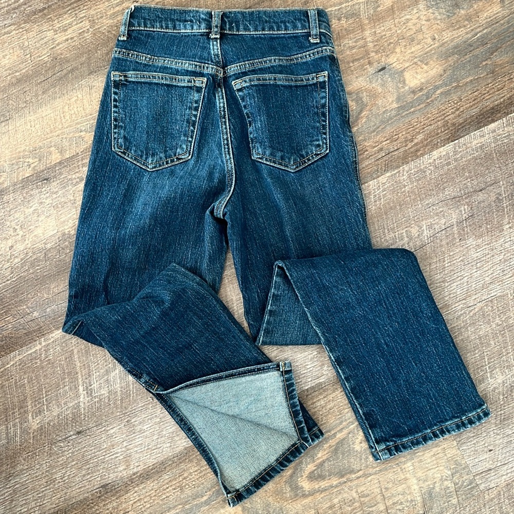 Zara Crop Split Hem Jean
